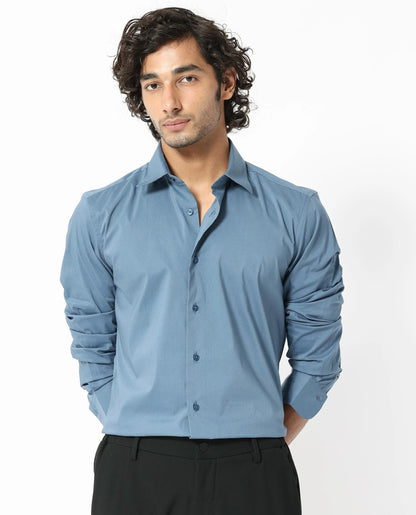 PLAIN SHIRT BENEDICT - LIGHT BLUE