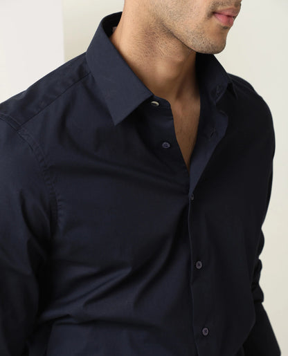 PLAIN SHIRT BENEDICT - DARK NAVY