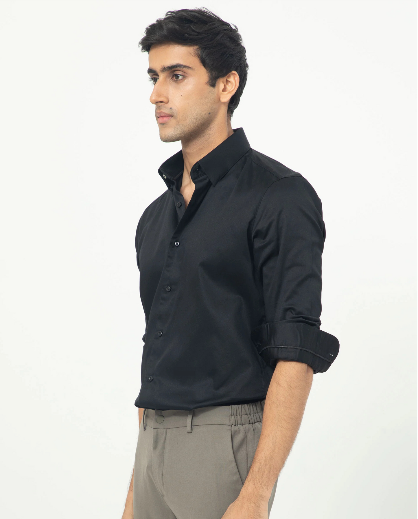 PLAIN SHIRT BENEDICT - BLACK