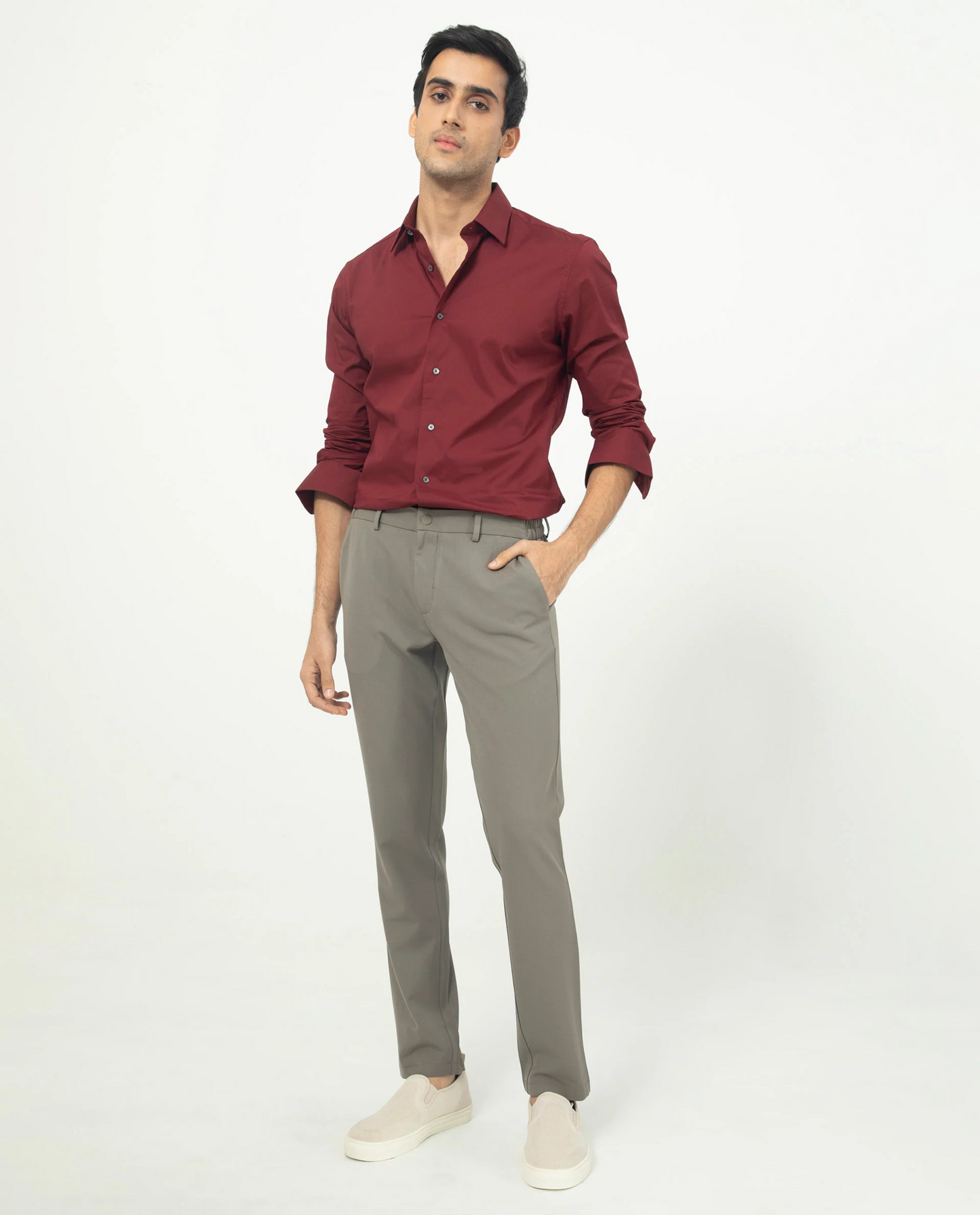 PLAIN SHIRT BENEDICT -  MAROON